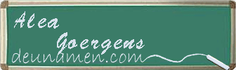 Alea Goergens Visitenkarte